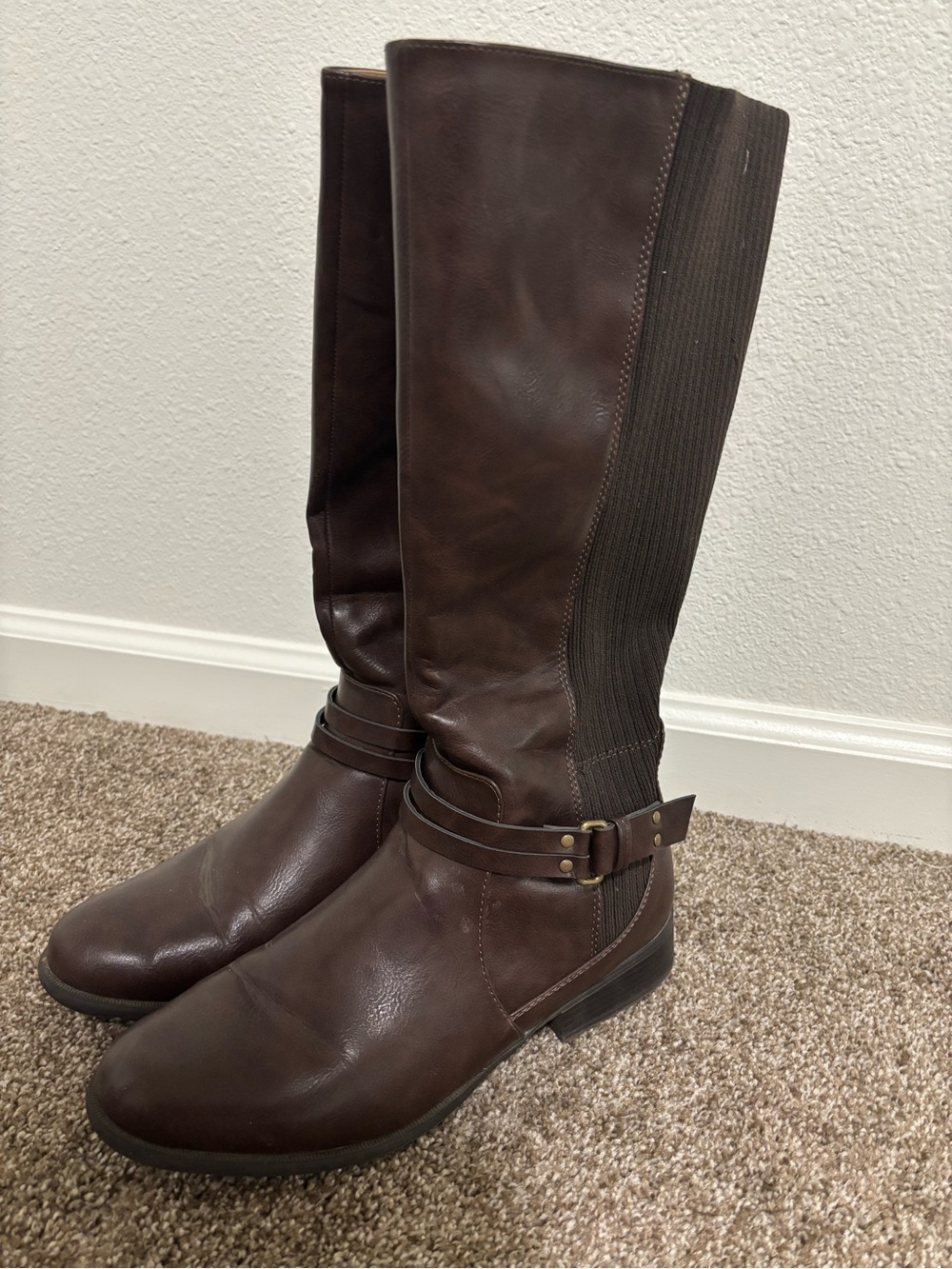 LifeStride Brown Knee High Riding Boots